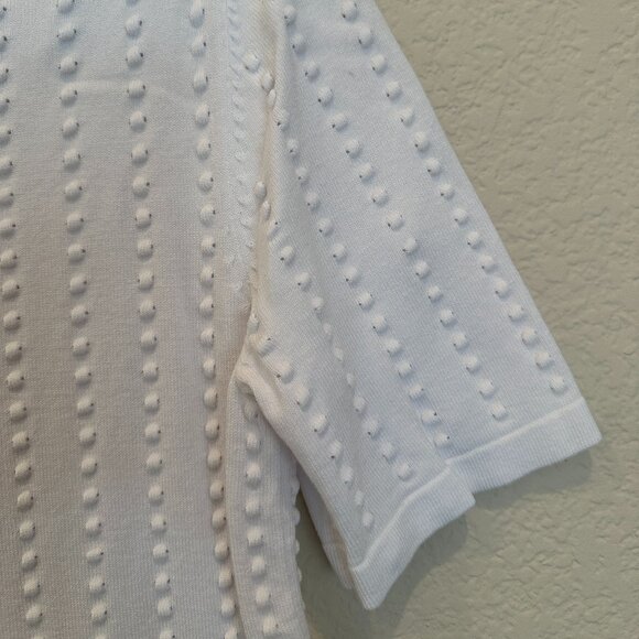 Catherine Malandrino White Short Sleeve Top - Picture 4 of 4